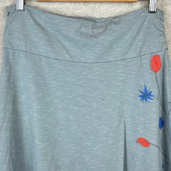 HORNY TOAD Chaka Skirt Medium Floral Embroidery Organic Cotton - Picture 2 of 12